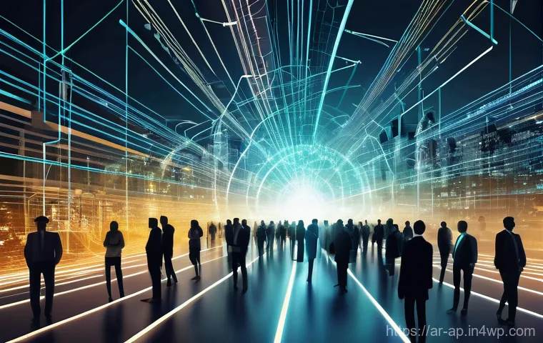 크립토 경제학에서의 네트워크 효과 분석 - A dynamic, abstract illustration depicting the concept of 'network effects' in cryptocurrency. In th...