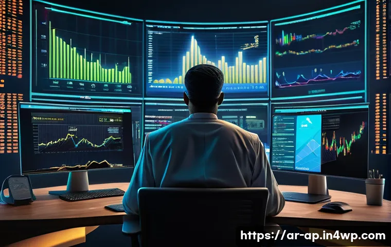 개인 투자자를 위한 암호화폐 경제학 - A detailed digital art scene showing an Arabic male investor in traditional attire (thobe and ghutra...